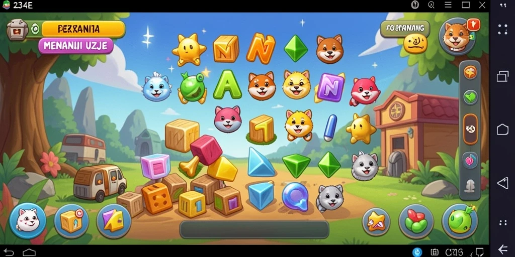 Tampilan gameplay <strong>234E</strong> yang seru dan menantang teka-teki.