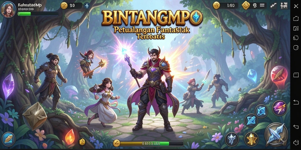 Tangkapan layar gameplay RPG yang penuh aksi.