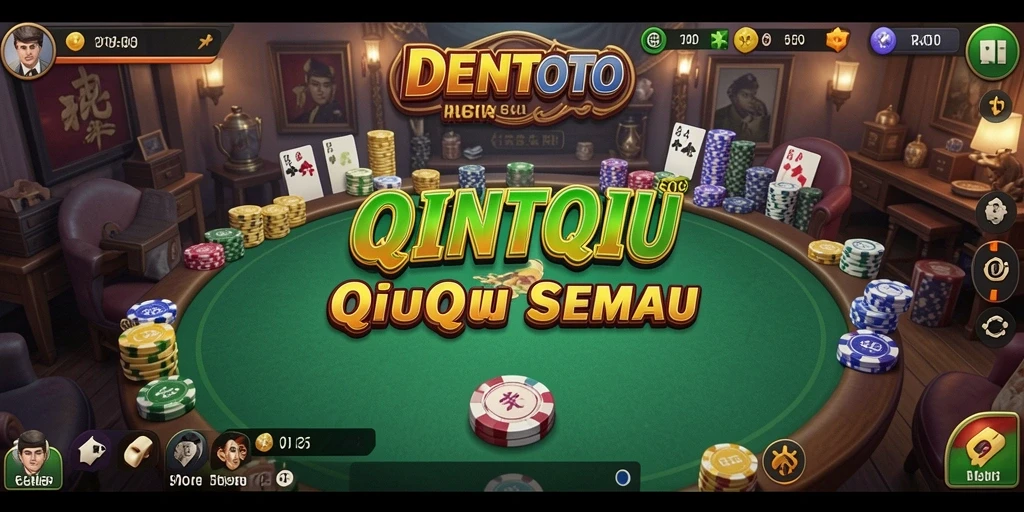 Tampilan gameplay seru DENTOTO dengan kartu QiuQiu.