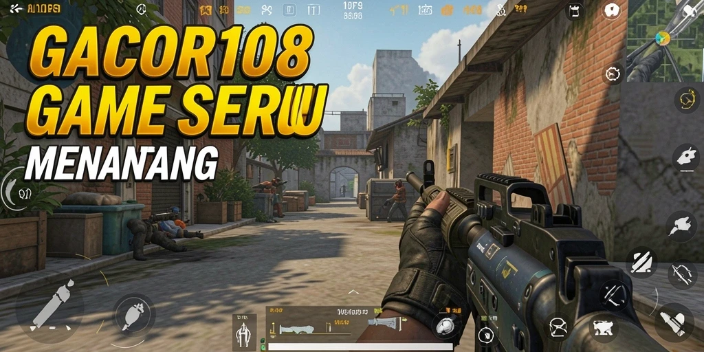Tampilan gameplay GACOR108 dengan aksi menegangkan di medan perang.