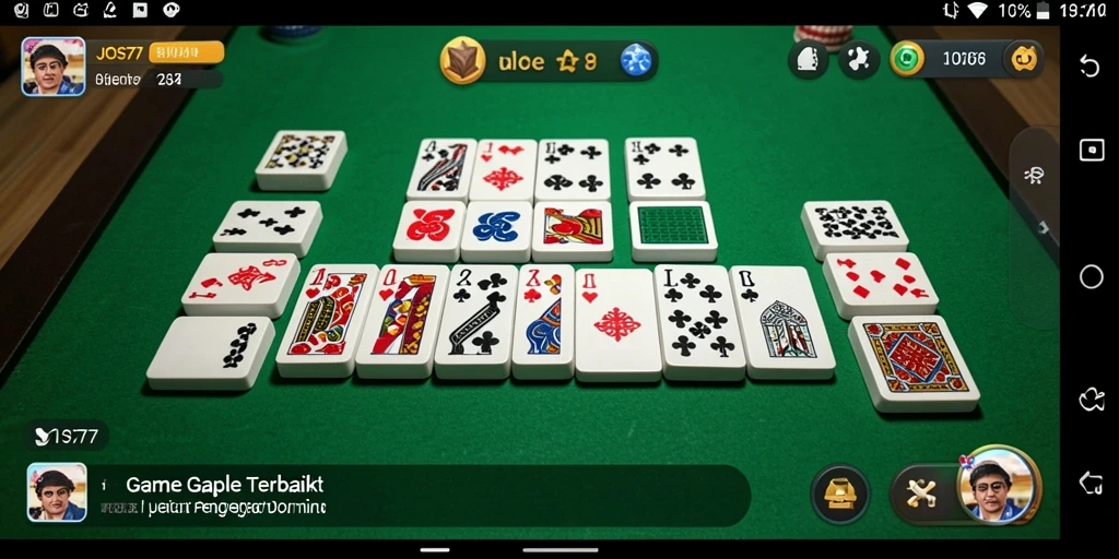 Tampilan gameplay seru dari JOS77 yang menampilkan aksi Gaple.