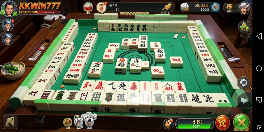 Screenshot gameplay KKWIN777 menampilkan pengalaman Mahjong yang seru.