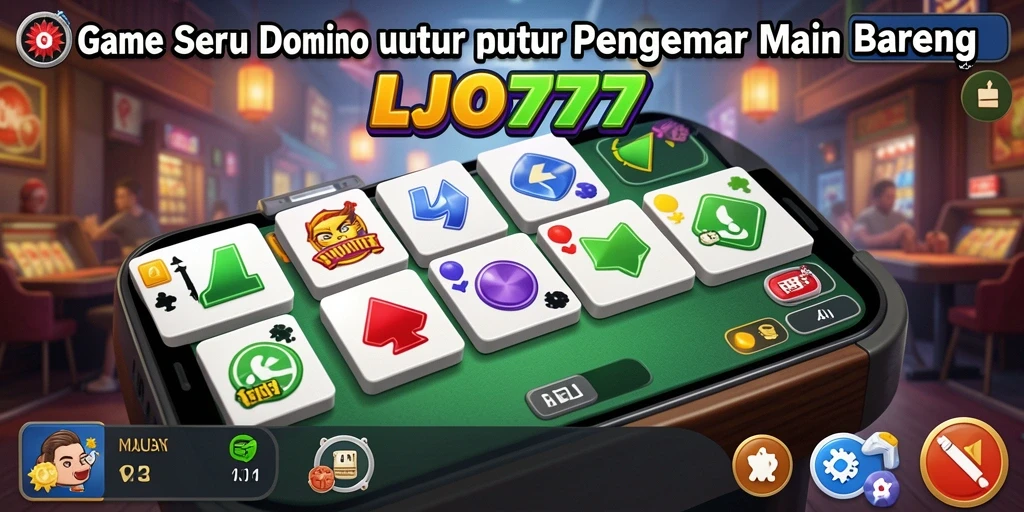 Tampilan seru gameplay LJO777 saat bermain Domino.