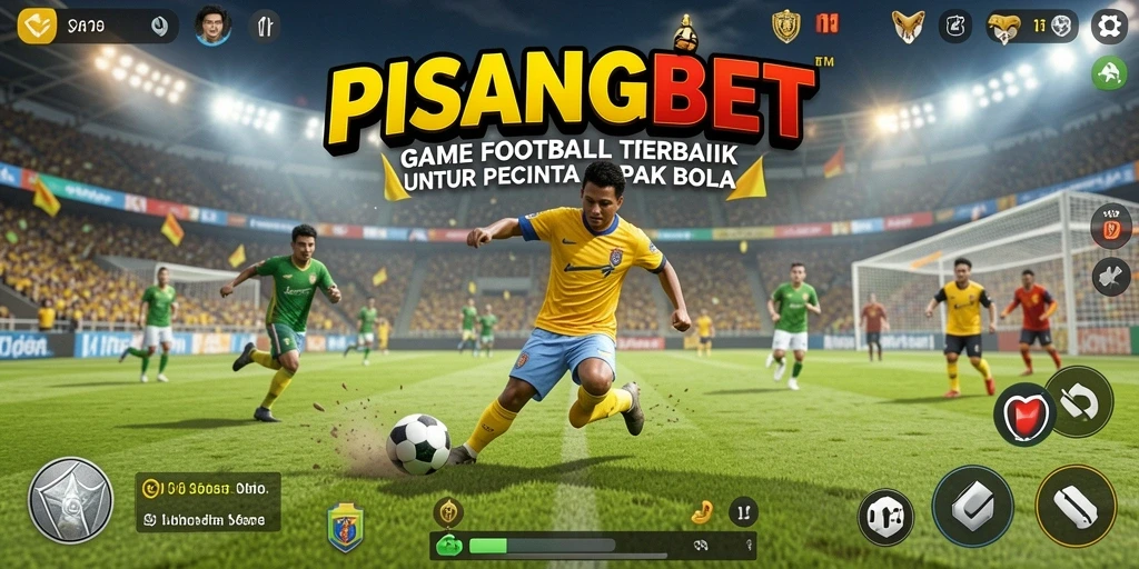 Screenshot gameplay PISANGBET yang menampilkan aksi seru di lapangan sepak bola.