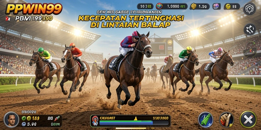 Tampilan gameplay PPWIN99 yang mendebarkan di lintasan balap.