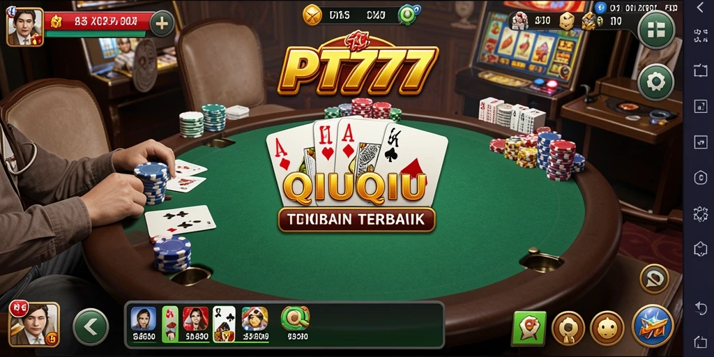 Tampilan gameplay seru di PT777 saat bermain QiuQiu.
