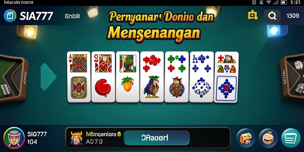 Tampilan gameplay seru SIA777 saat bermain Domino.