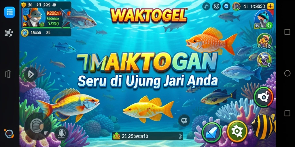 Screenshot WAKTOGEL menampilkan gameplay seru Tembak Ikan.
