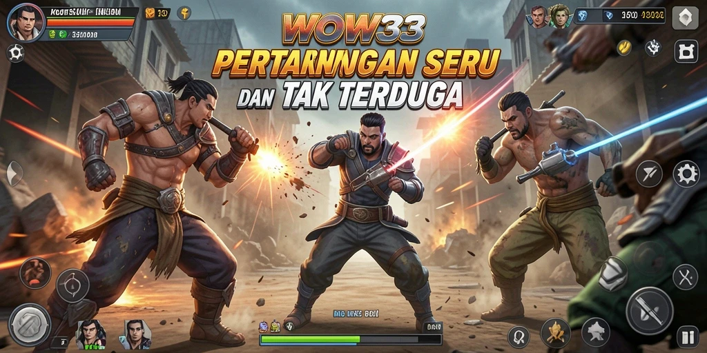 Tampilan gameplay WOW33 yang intens dan mendebarkan.