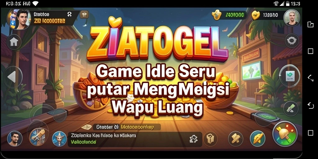 Tampilan gameplay seru di ZIATOGEL yang penuh dengan aksi Idle.